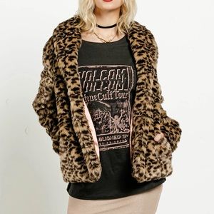 VOLCOM faux fur coat